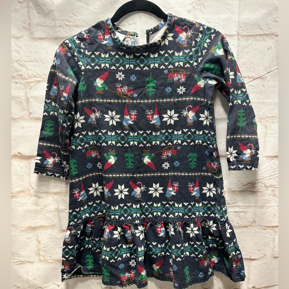 Hanna Andersson girls 6/7 Christmas gnome night gown